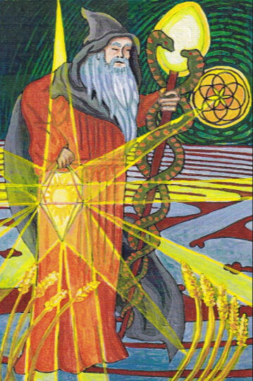 The Hermit from Rosetta Tarot